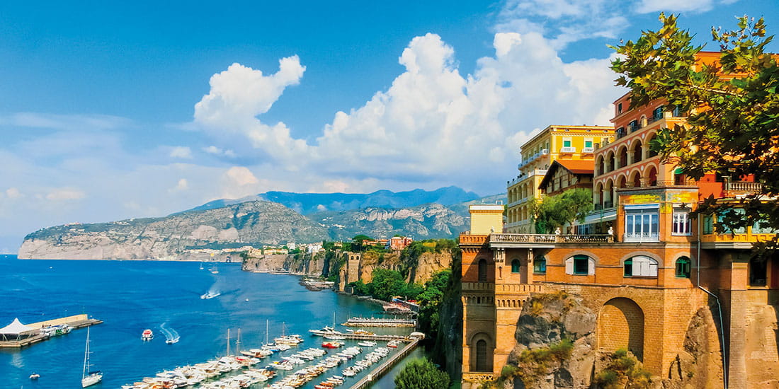 A view of Sorrento and the Bay of Naples
